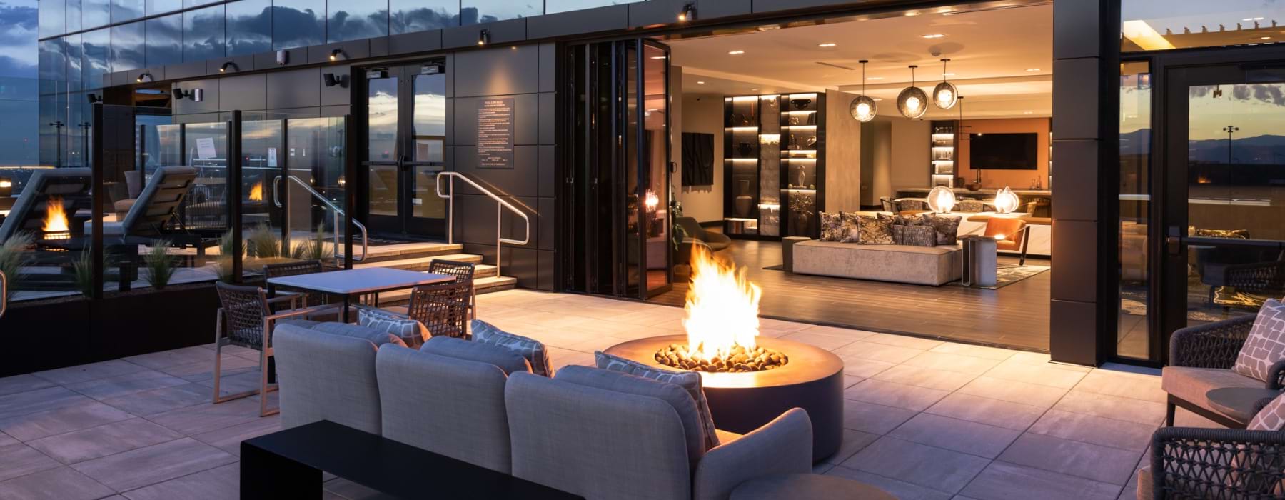 Rooftop Grill and Lounge with Fire Pits